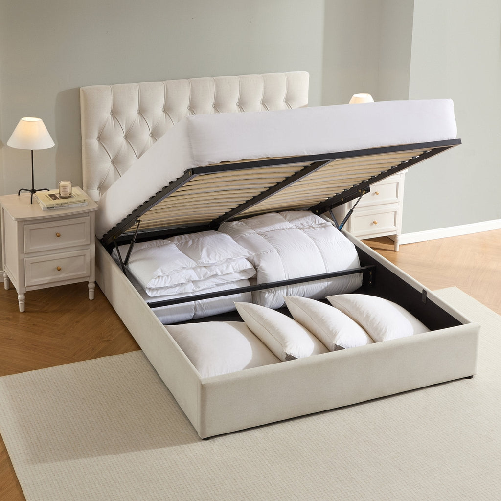 Lit coffre de rangement - Naturel