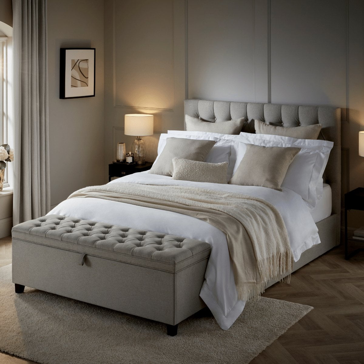 Lit coffre de rangement - Naturel