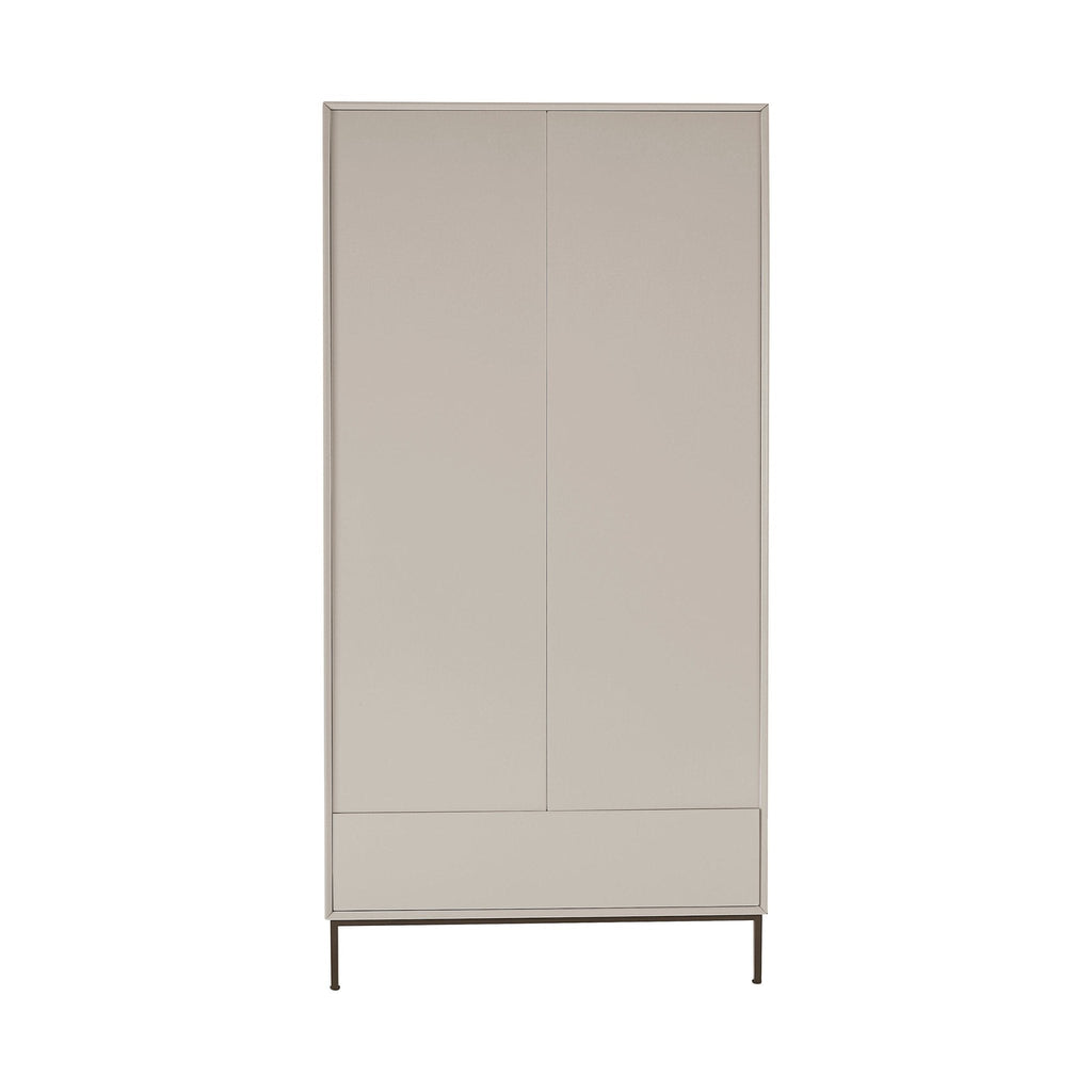 Armoire 2 Portes avec Tiroir - Taupe
