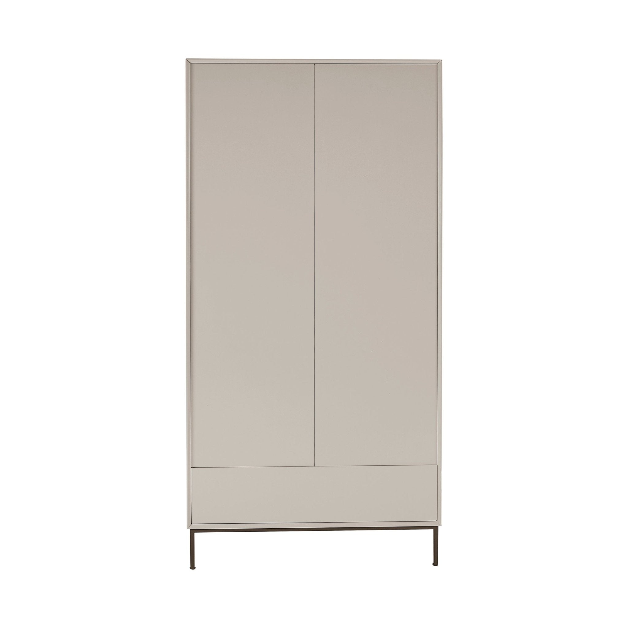 Armoire 2 Portes avec Tiroir - Taupe