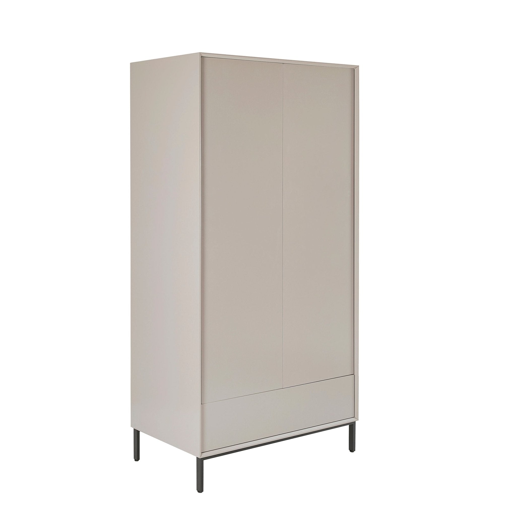 Armoire 2 Portes avec Tiroir - Taupe