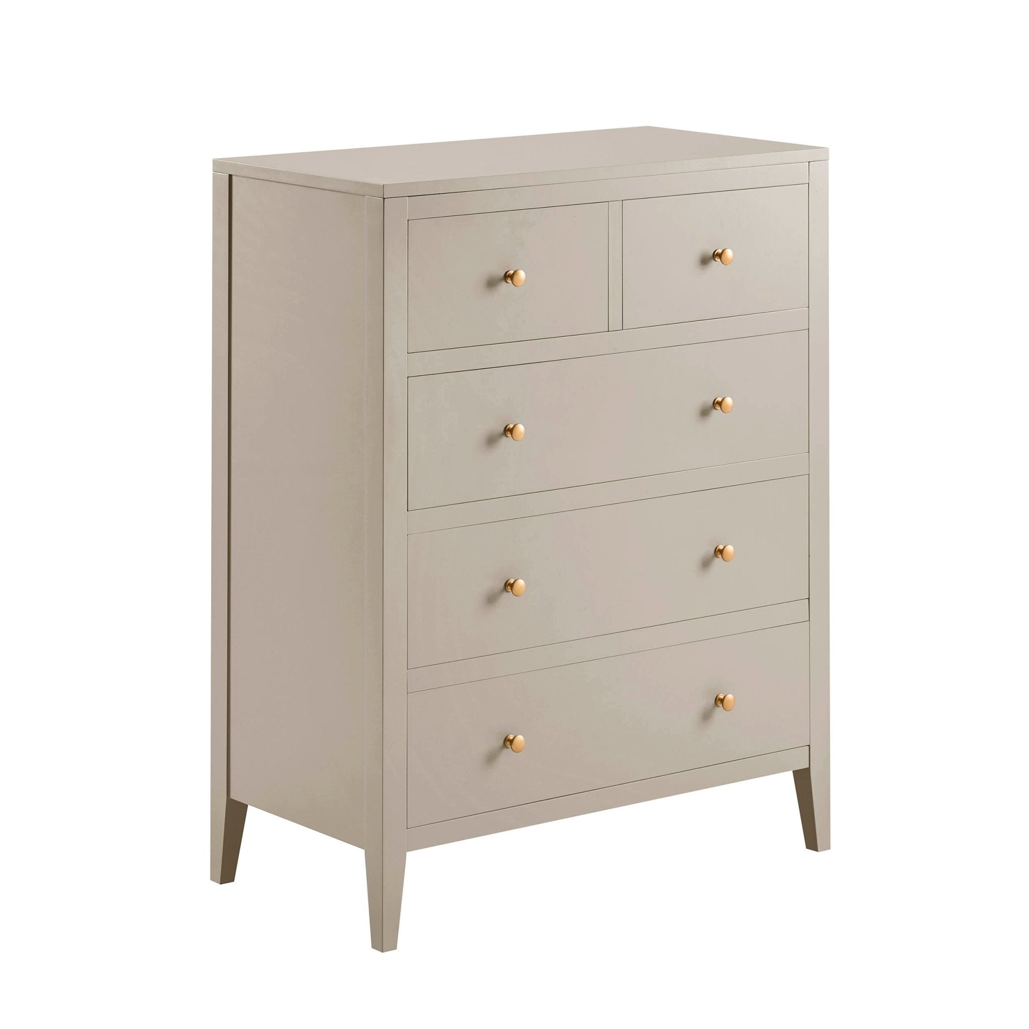 Commode 5 tiroirs - Taupe