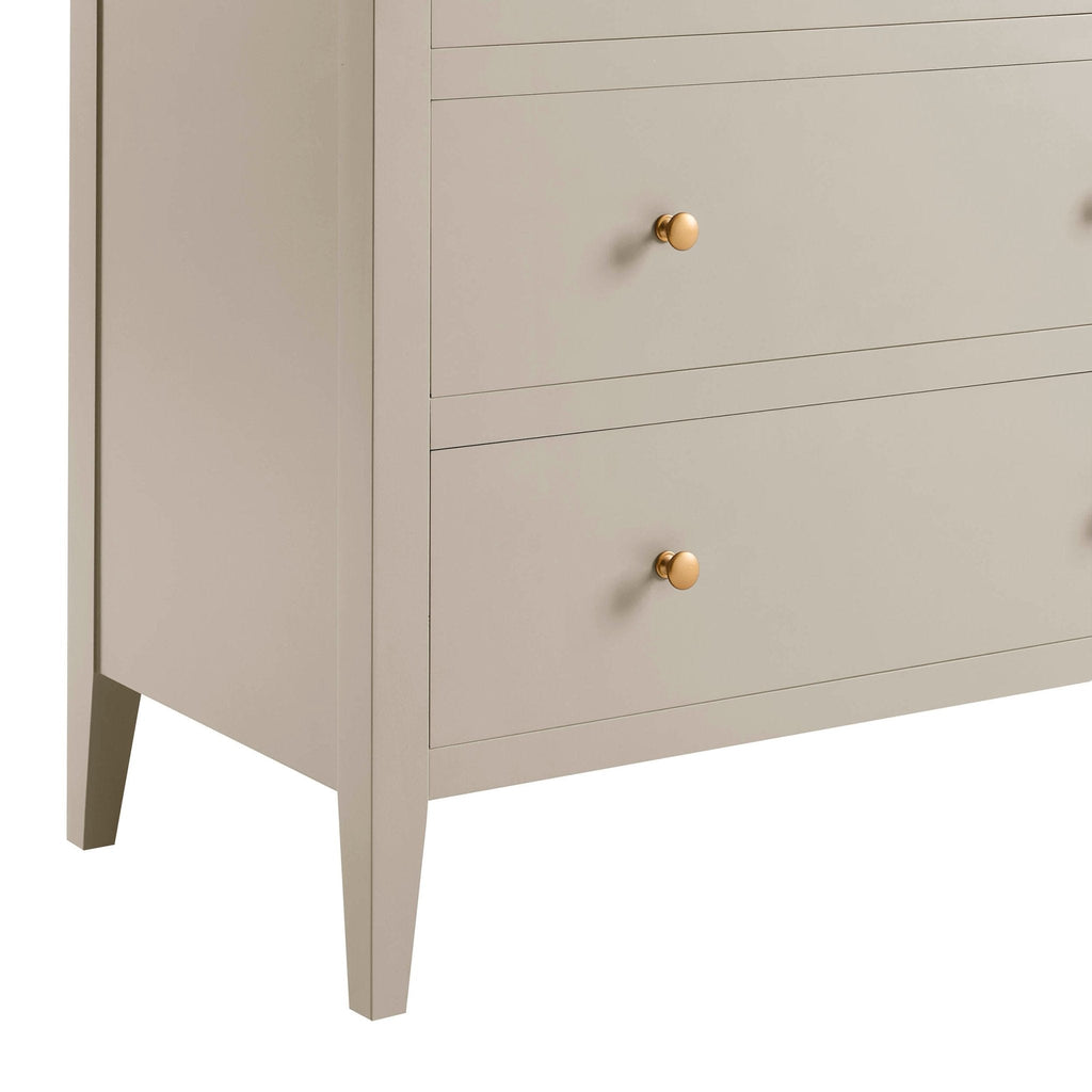 Commode 5 tiroirs - Taupe