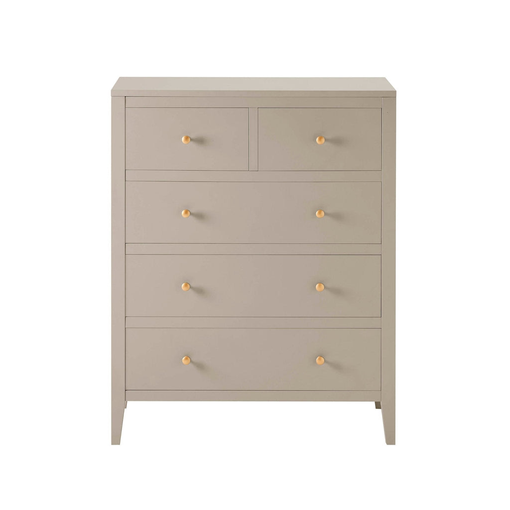 Commode 5 tiroirs - Taupe