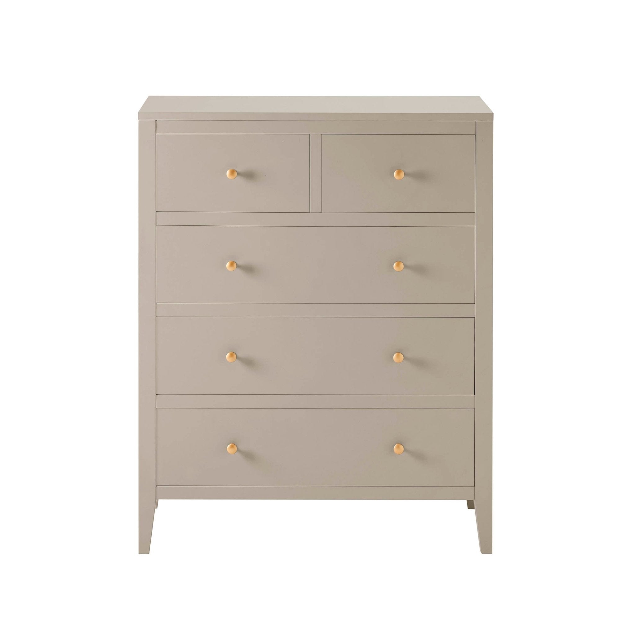 Commode 5 tiroirs - Taupe