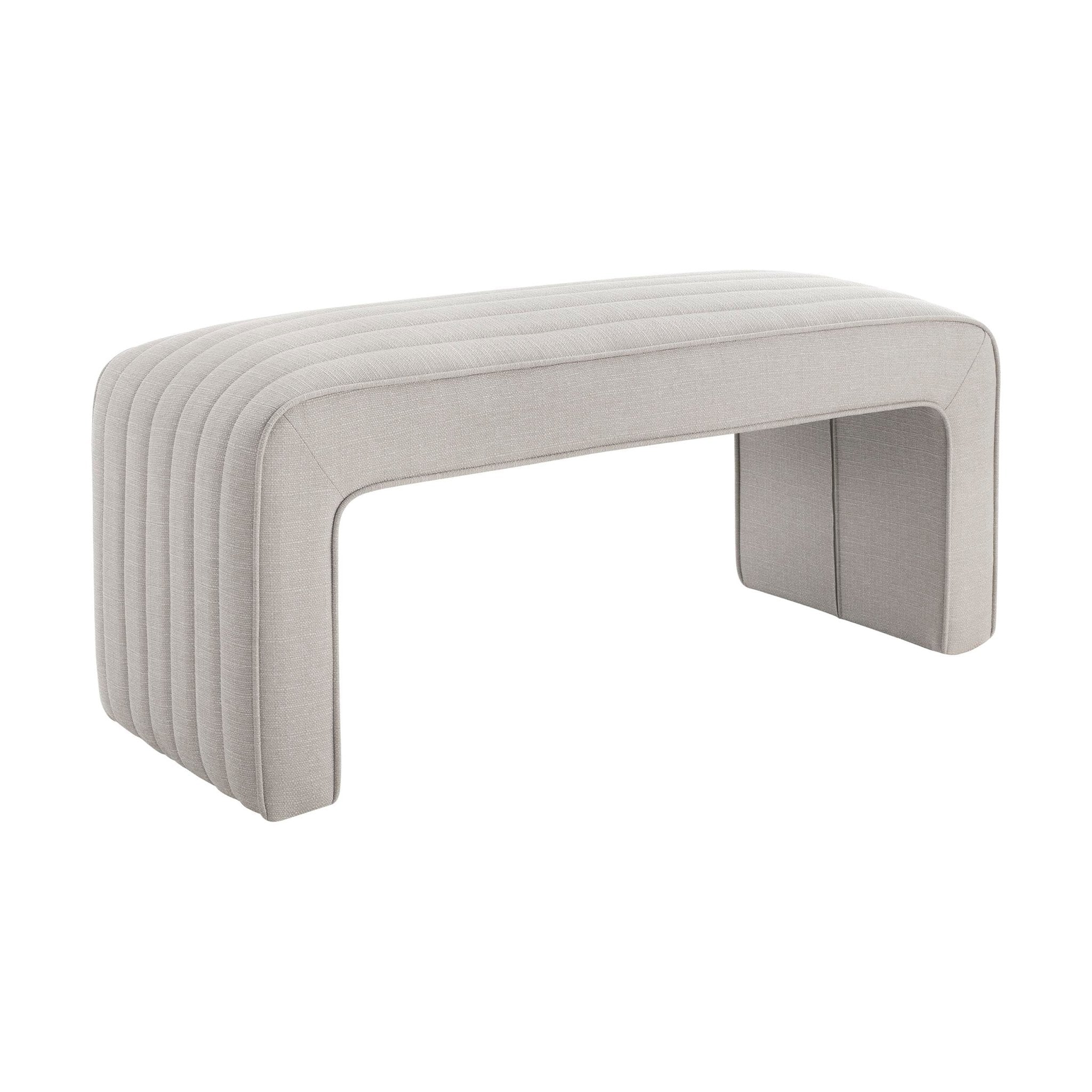 Banc à panneaux - Gris pierre