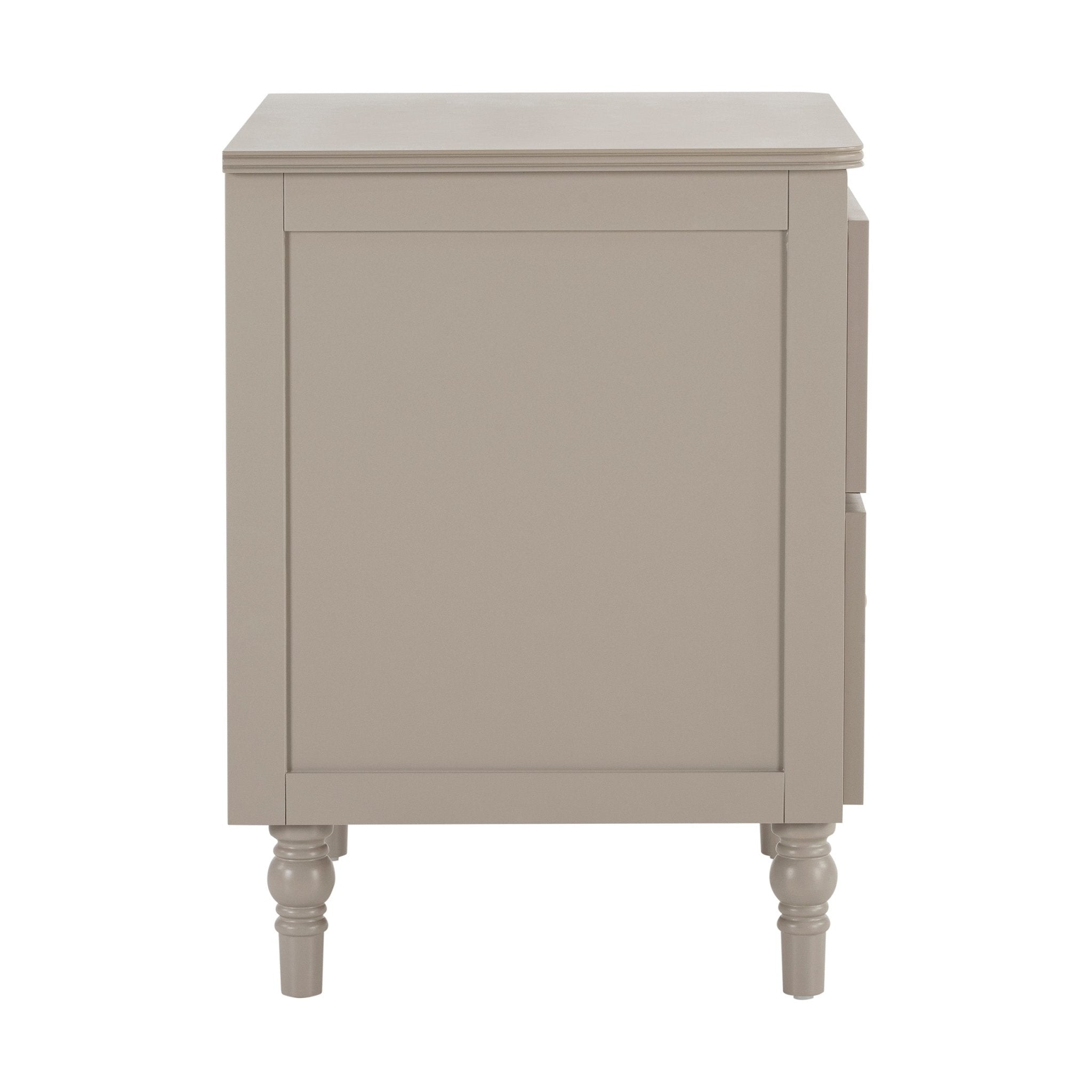 Table de chevet 2 tiroirs - Taupe
