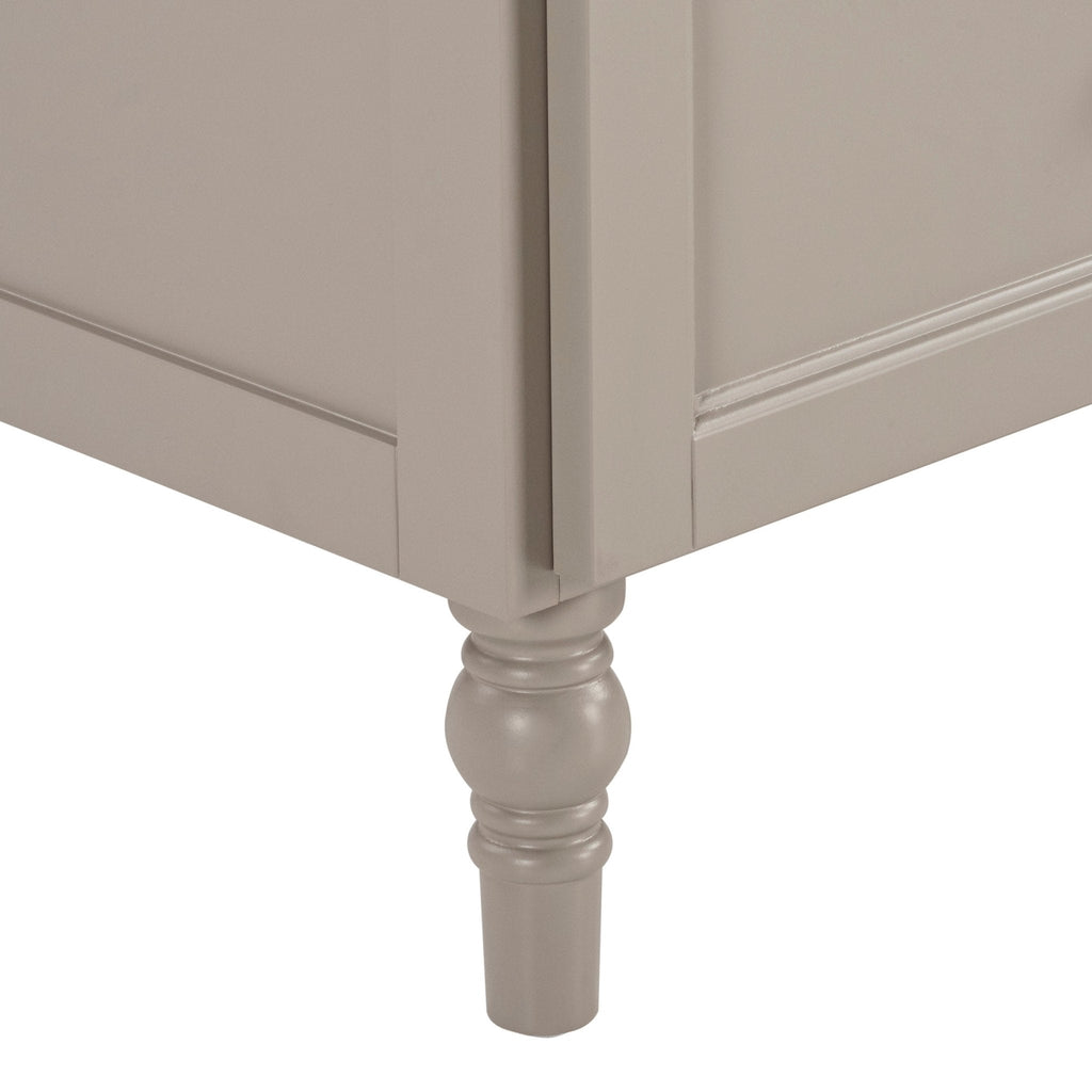 Table de chevet 2 tiroirs - Taupe