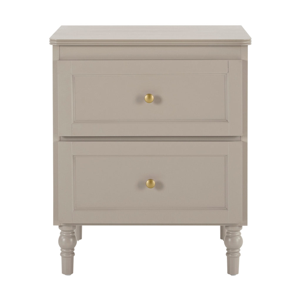 Table de chevet 2 tiroirs - Taupe