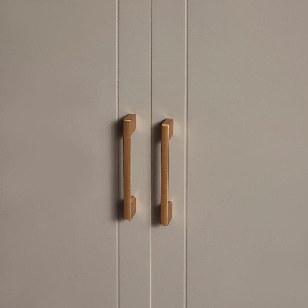 Armoire 3 portes avec tiroirs - Taupe