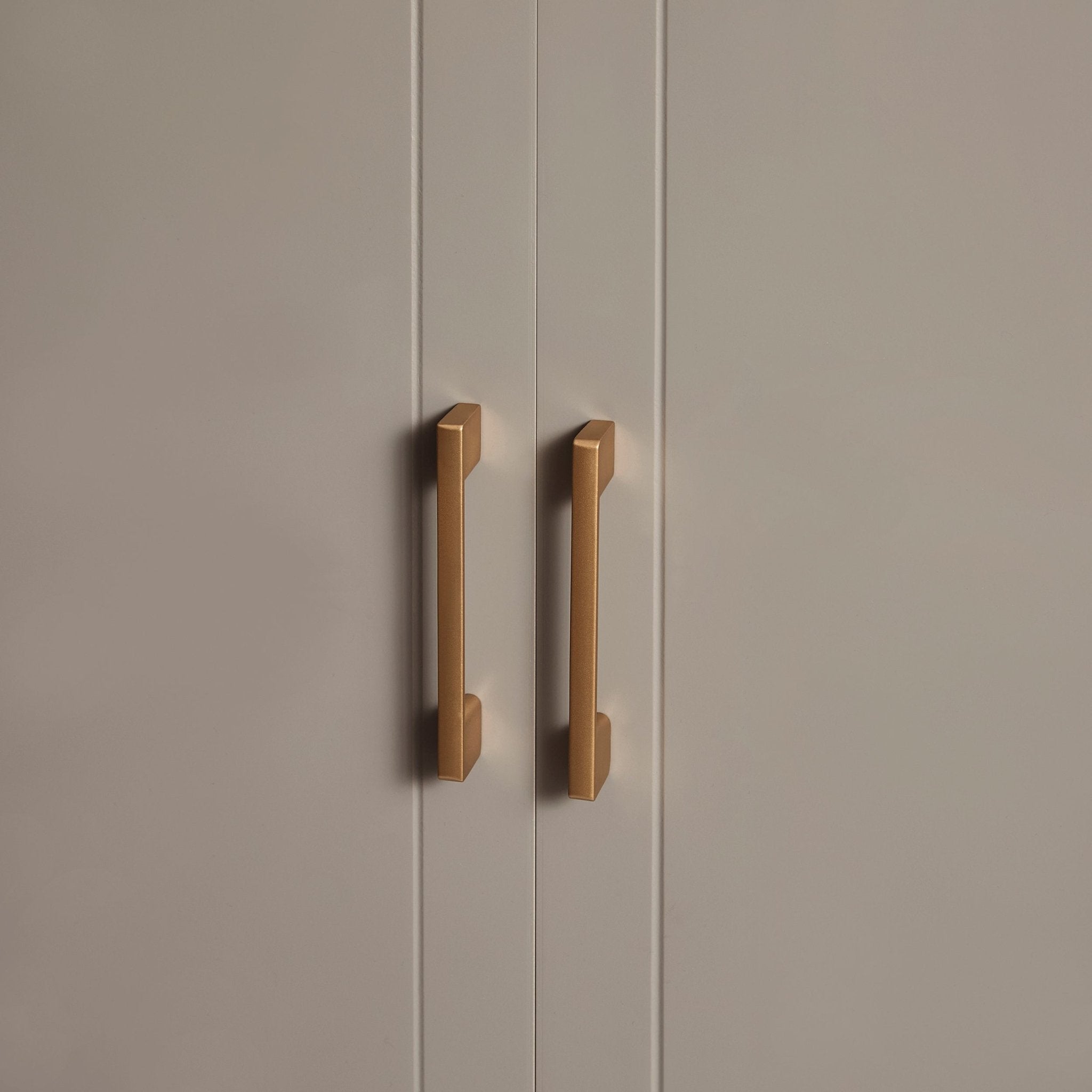 Armoire 3 portes avec tiroirs - Taupe