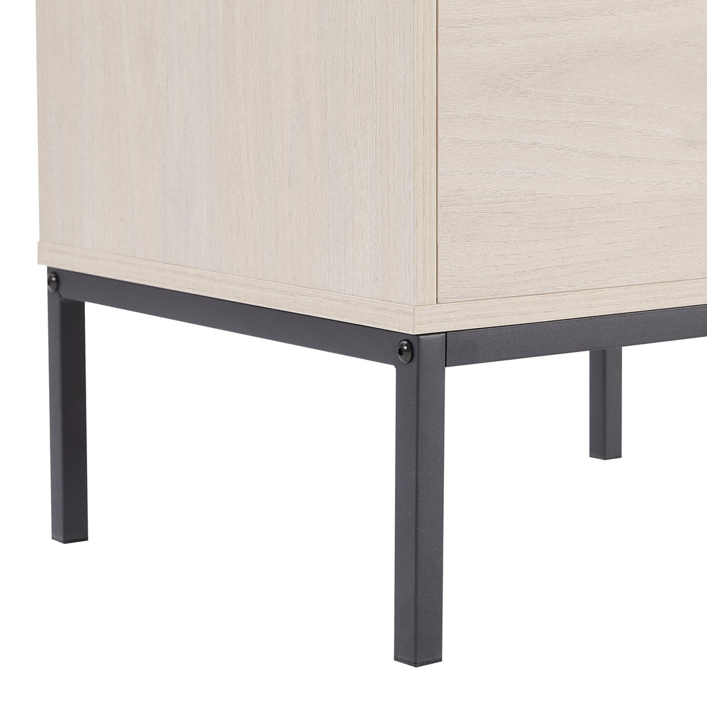 Table de chevet à 2 tiroirs - Bois clair