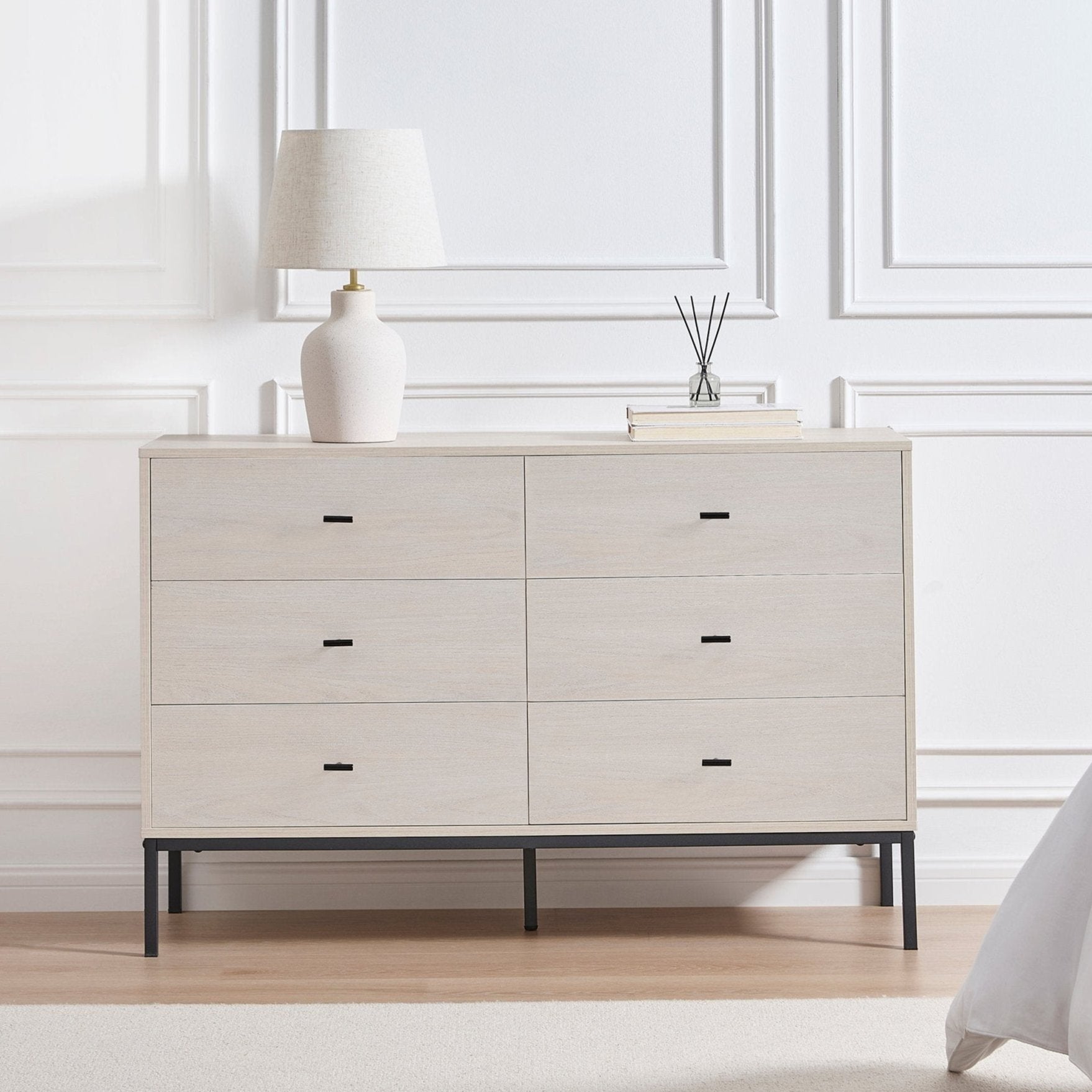 Commode 6 tiroirs - Bois clair