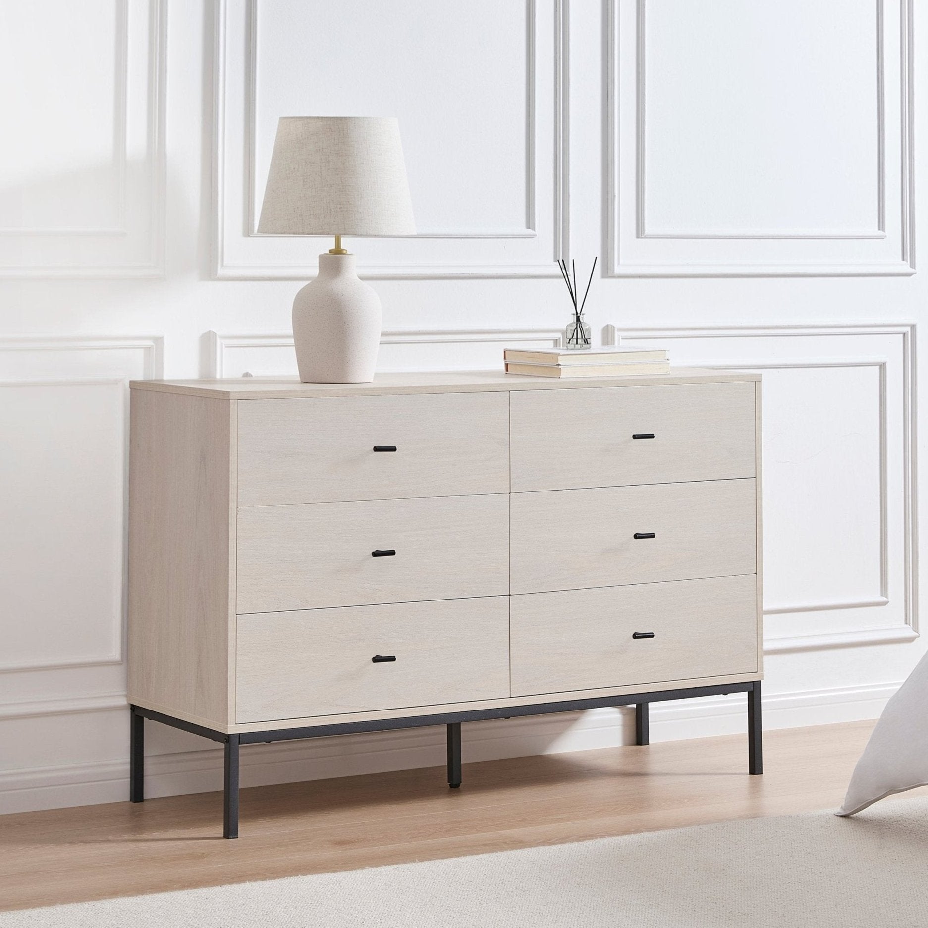 Commode 6 tiroirs - Bois clair