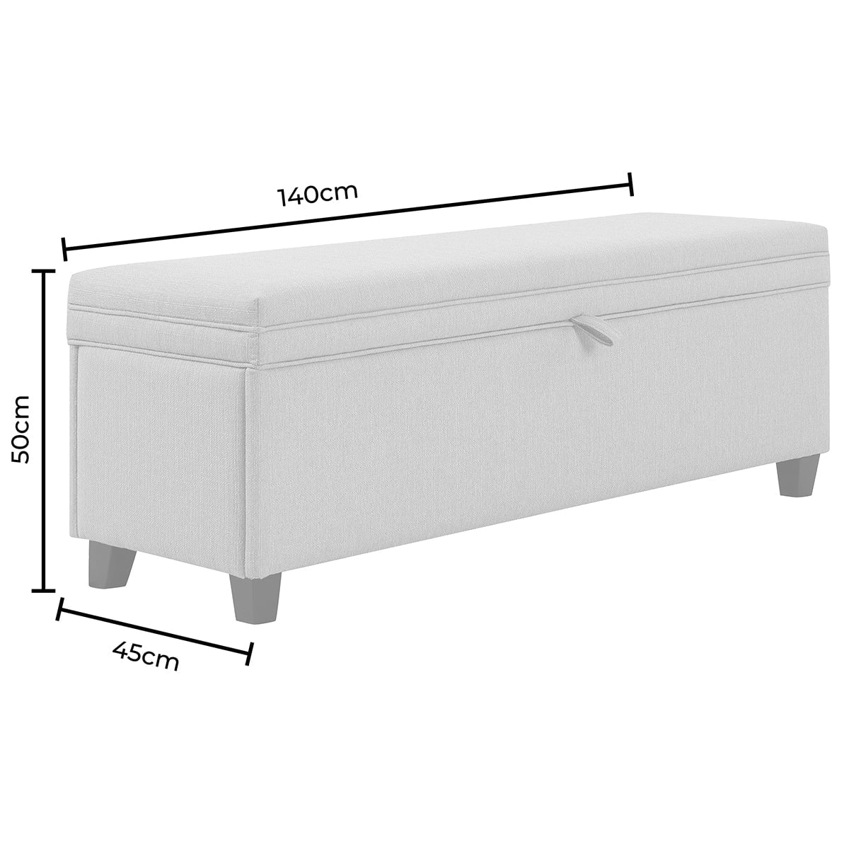 Pouf de rangement – Rouille